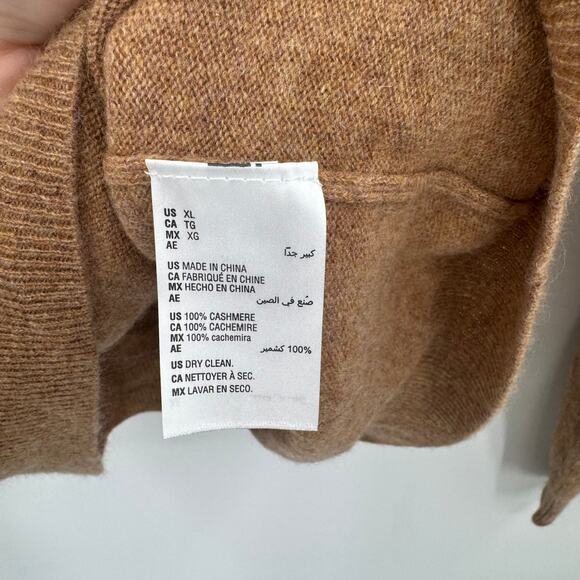 NWOT Charter Club Women XL Crewneck Long Sleeve Cashmere Brown Pullover Sweater - Picture 5 of 7
